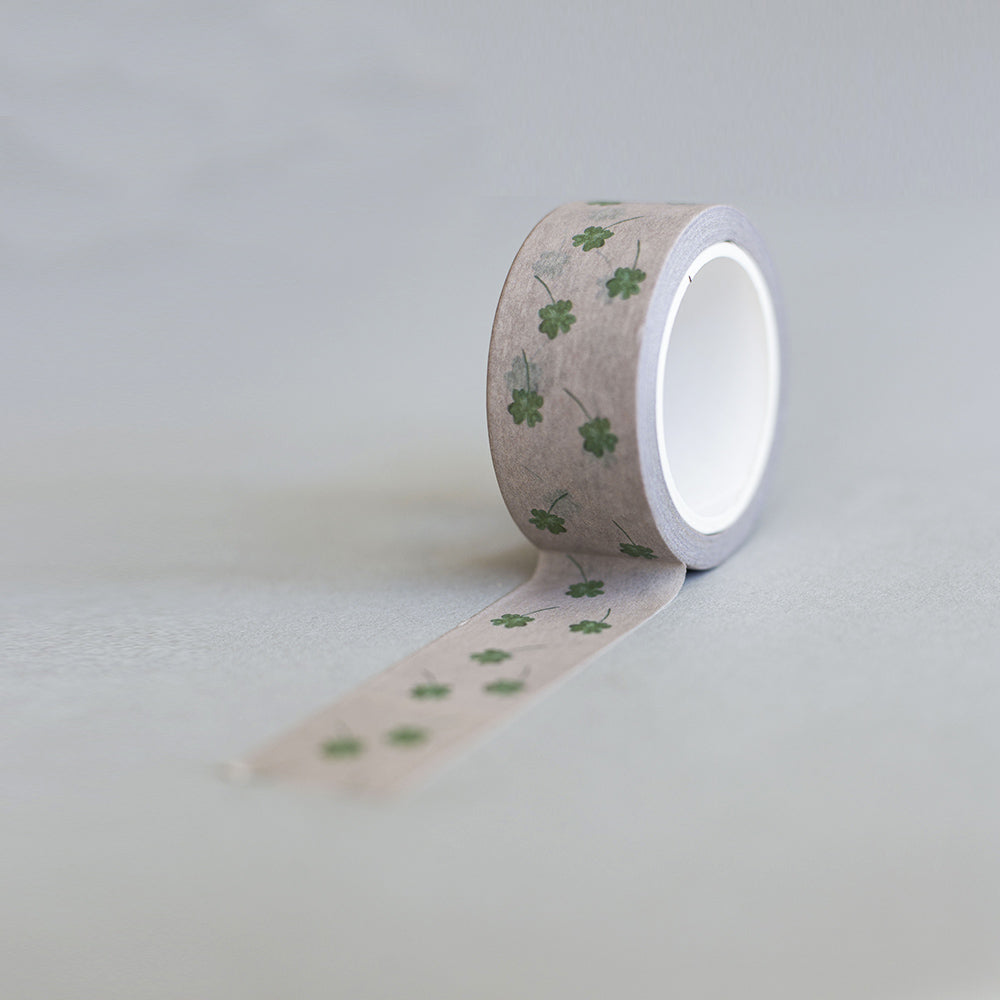 washi tape med firkløvere