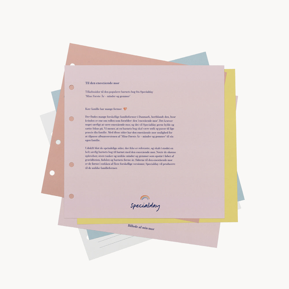 barnets bog sider til den enestående mor