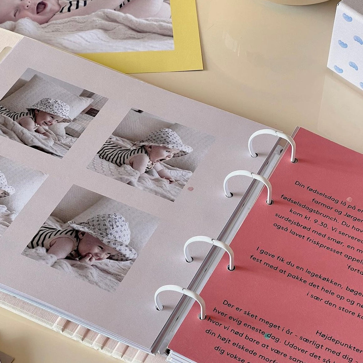 barnets bog printet med fotos