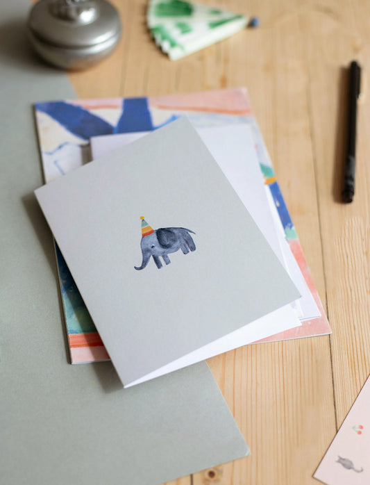 card - festive elphant