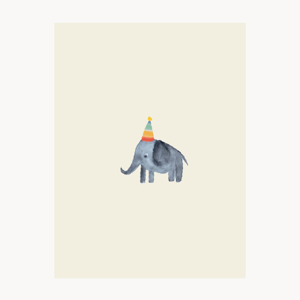 card - festive elphant